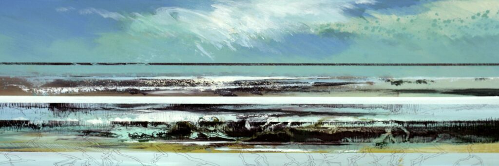 'Helder water, groen en kalm' 1. '06. 030x090 cm